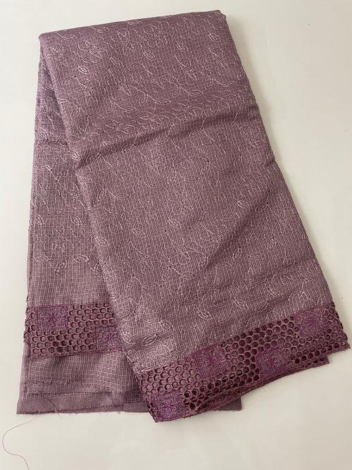 Phulkari NetKota cutwork saree - MPKS27 LIGHT MAUVE