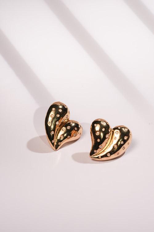 Bubble Heart Shaped Studs