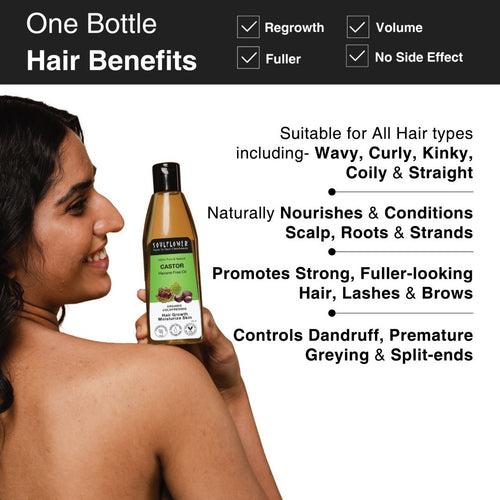 Organic Castor Oil for Hair Growth, Eye Brows & Lashes