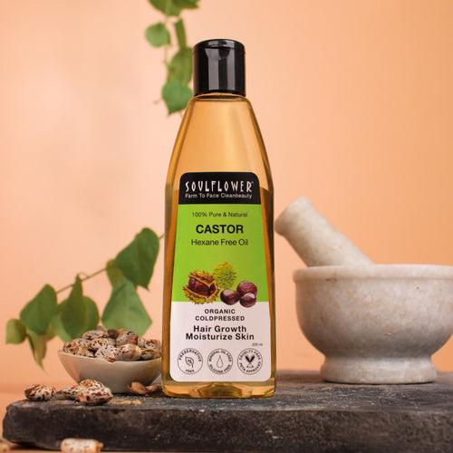 Organic Castor Oil for Hair Growth, Eye Brows & Lashes