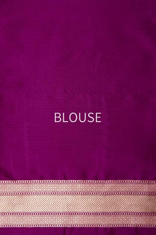 Magenta Pink Handwoven Banarasi Silk Saree