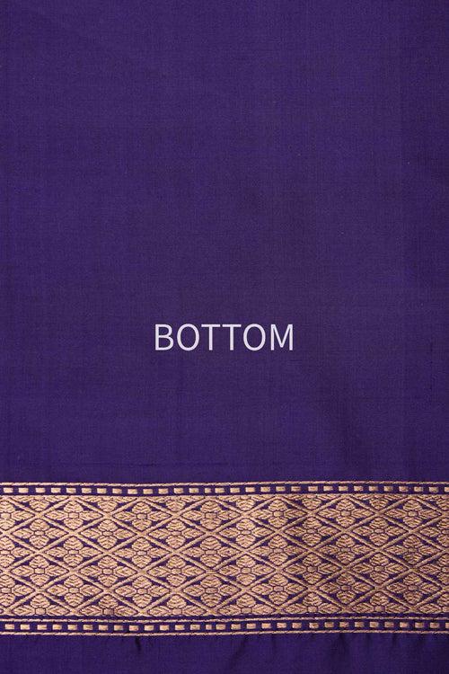 Purple Handwoven Banarasi Silk Suit Piece