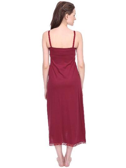 Red Rose Women's Sleeveless Hosiery Cotton Bra Type Full Length Camisole, Long Inner wear Petticoat-Nighty Slip-Kurtis Slip-Suit Slip