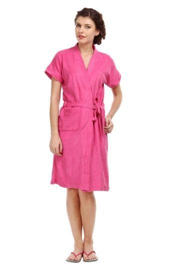 Red Rose Plain Bathrobe