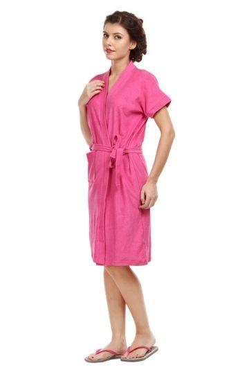 Red Rose Plain Bathrobe