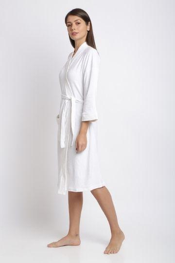 Red Rose Plain Bathrobe