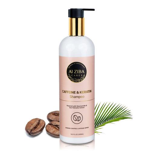 Caffeine and Keratin Shampoo with Niacinamide and Saw Palmetto Extract - Damage Control and Intense Repair - 500 ML