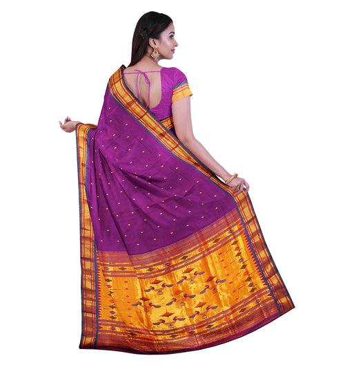 Pure Silk Paithani In Magenta