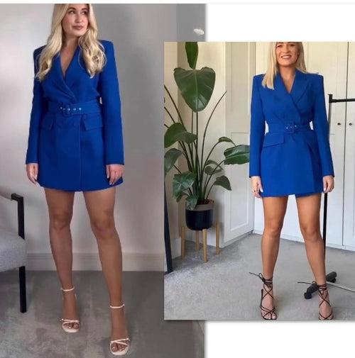 Mena Blue Blazer Dress