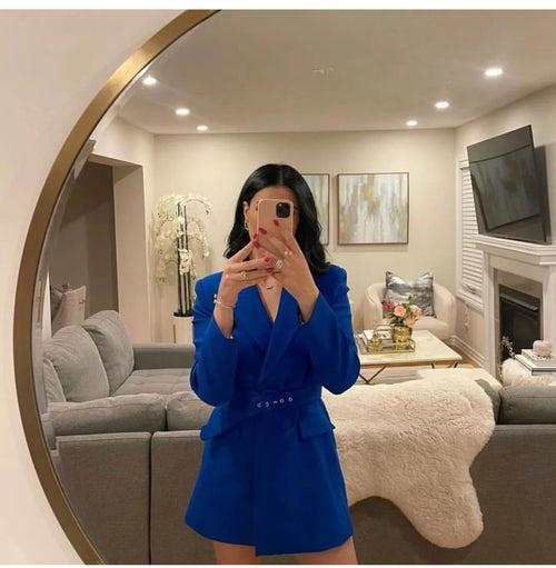 Mena Blue Blazer Dress