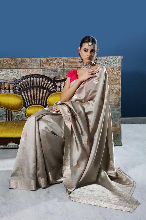 London grey saree