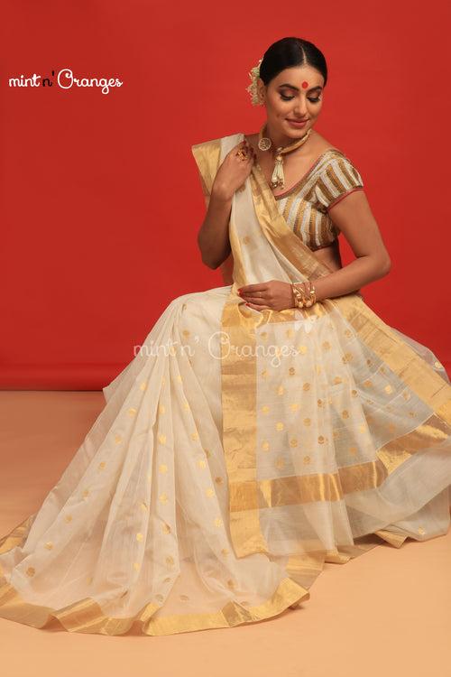 Kora Gold Saree