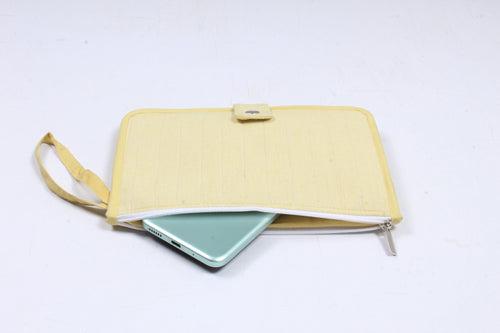 Cream Wristlet Wallet