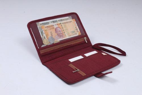 Maroon Wristlet Wallet