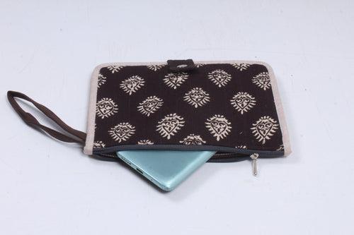 Pink and Black Wristlet Wallet