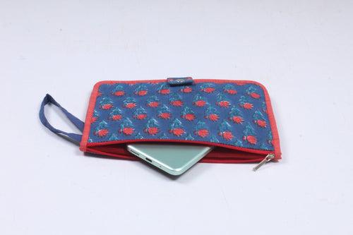 Magenta and Blue Wristlet Wallet