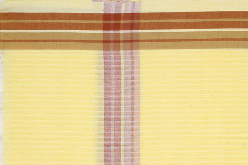 Corn Yellow Gamchha and Self Line Brown Border