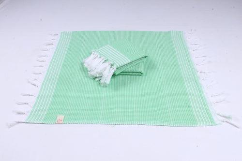 Sea Green Napkin with White Stripes