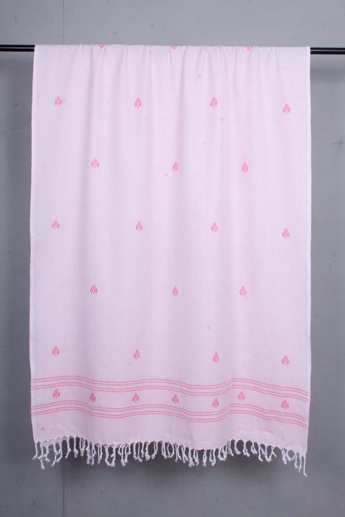 Baby Pink Shawl with Butis