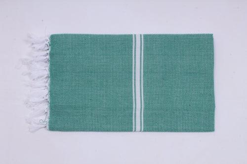 Pine Green Ultra Soft Bath Towel with White Striped