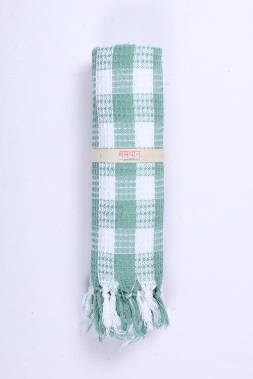 Green, White Check Ultra Soft Bath Towel