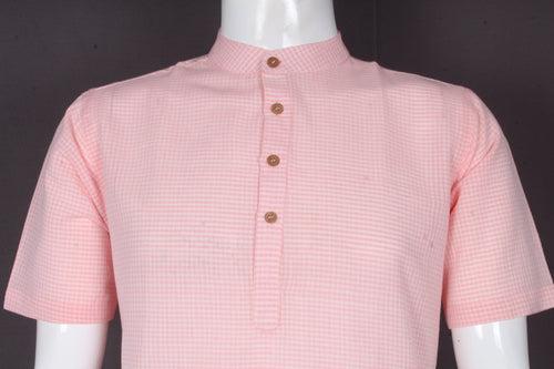 Lemonade Pink Half Sleeves Long Kurta