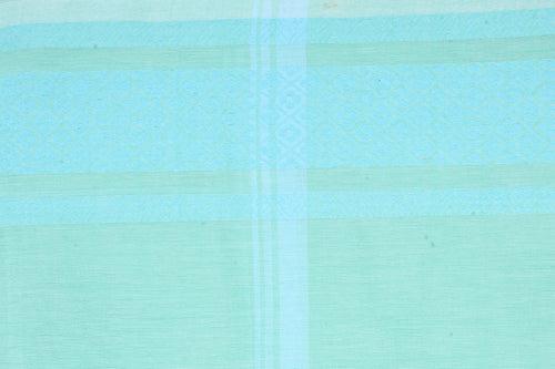 Sea Green Dobby Aahar Joda and Sky Blue Border