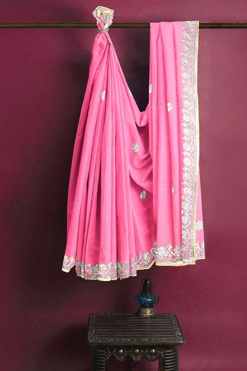 Hand Embroidered Zardozi Saree