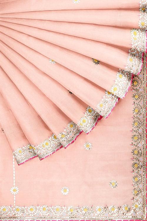 Hand Embroidered Zardozi Saree