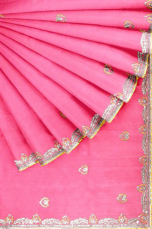 Hand Embroidered Zardozi Saree