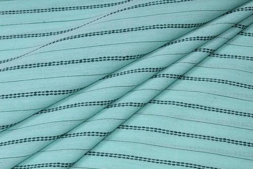 Sea Green Fabric and Green Stripes
