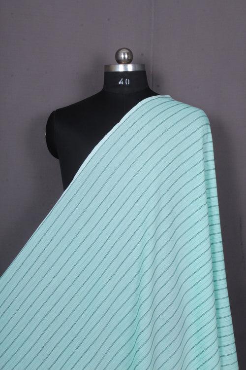 Sea Green Fabric and Green Stripes