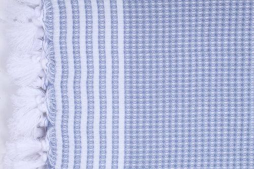 Sky Blue Napkin with White Stripes