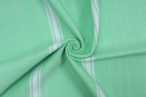 Green and White Stripes Ultra Soft Bath Towel