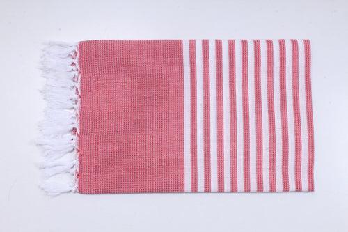 Red and White Stripes Ultra Soft Bath Towel