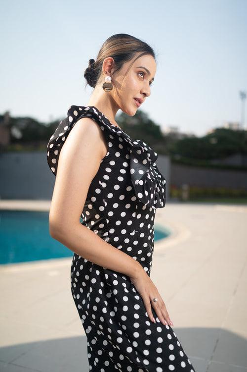 Black Polka Dot Jumpsuit