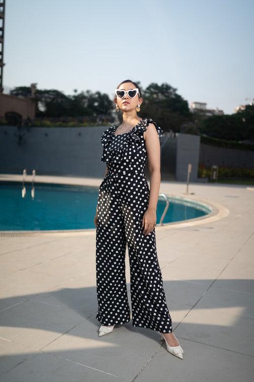 Black Polka Dot Jumpsuit