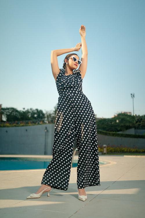 Black Polka Dot Jumpsuit