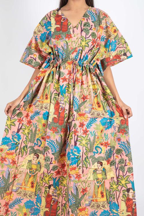 Premium Quality Cotton Printed Kaftan Dress