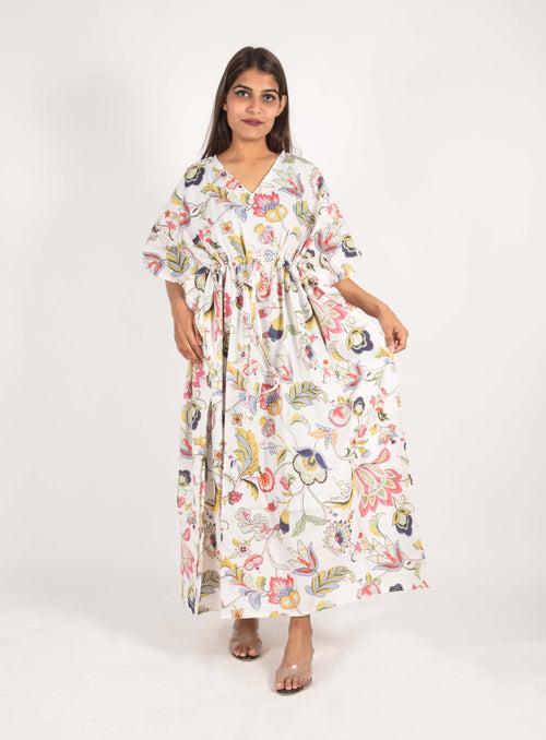 Premium Quality Cotton Printed Kaftan Dress