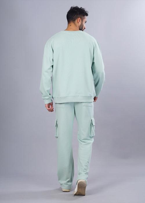 Men Premium Terry Co-ord Set - Mint Green