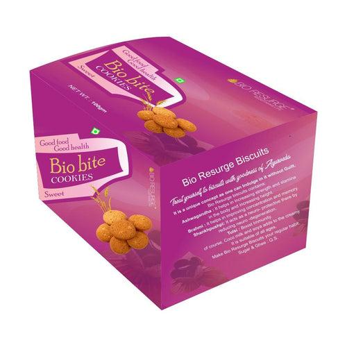 Bio Resurge Healthy Biscuits meeting your Nutritional Requirements : One piece MRP (Inclusive of all taxes):Rs.140/- Net Weight 100gm