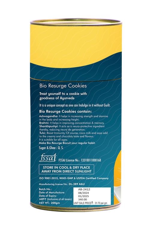 Bio Resurge Healthy Biscuits meeting your Nutritional Requirements : One piece MRP (Inclusive of all taxes):Rs.280/- Net Weight 200gm