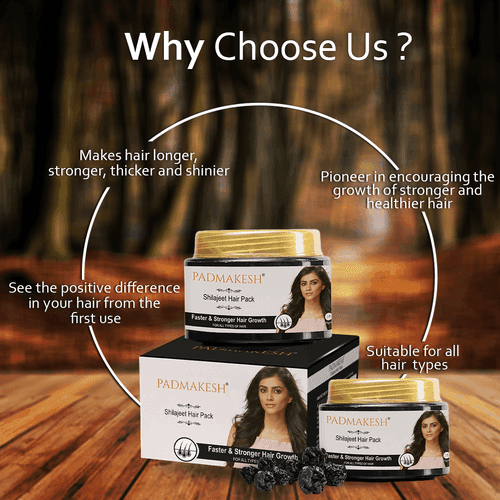 Shilajeet Natural Hair Pack Growth for Stronger and Thicker Hair | Shilajit for Hair