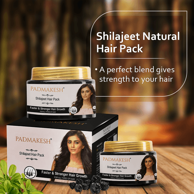 Shilajeet Natural Hair Pack Growth for Stronger and Thicker Hair | Shilajit for Hair