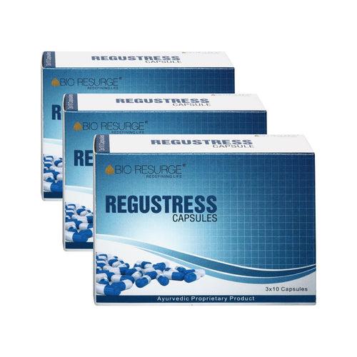 Regustress Capsules for Anxiety:One piece MRP (Inclusive of all taxes):Rs.750/- Net Weight 13.5gm