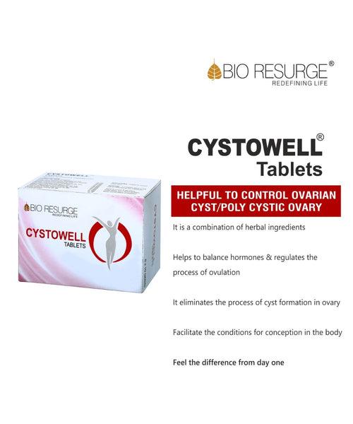 Cystowell for management of PCOD and hormonal imbalance | Reduces PCOD Problems: Pack of 60 Tablets, One piece MRP (Inclusive of all taxes):Rs.630.00/- Net Weight 45gm