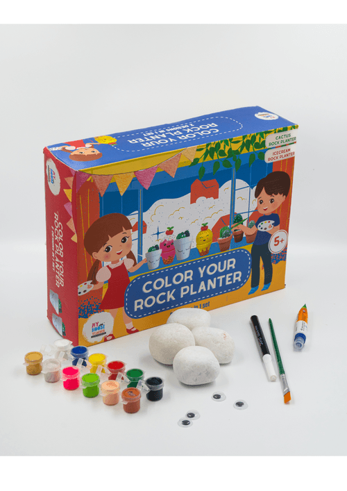 Color Your Own Rock Planter Activity