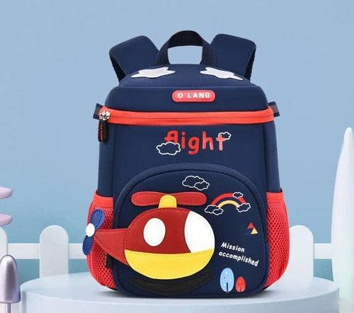 Helicopter Design Backpack for Kindergarten kids 12 inch