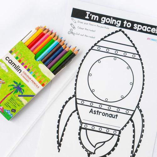 Space Hero Dress up Cape Set with colouring activity